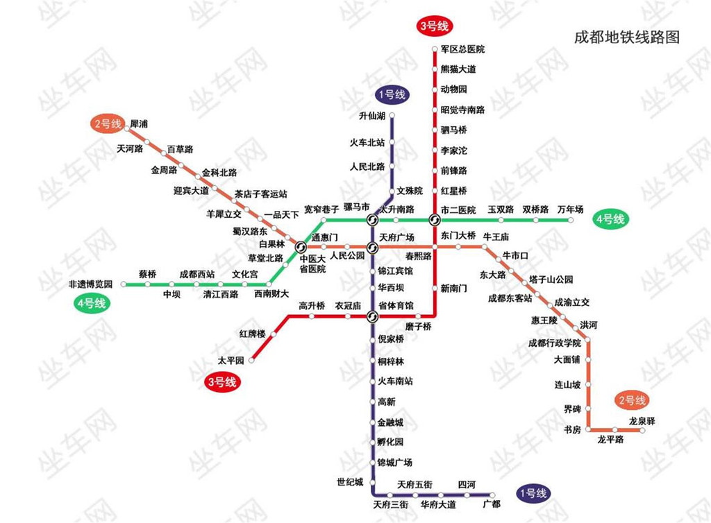 到成都选择住宿地点很是重要,建议选在2号地铁线沿线周边,方便出行.