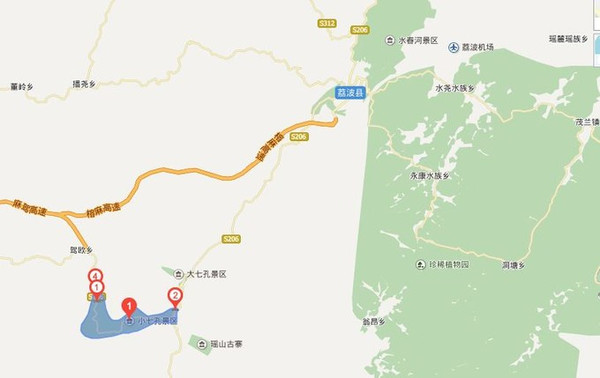 5小时. 先解释一下大小七孔和荔波县城的地理位置关系.图片