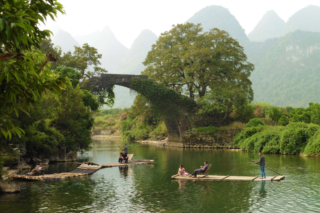 挑挑拣拣的桂林之旅 ----开心快乐的12天 之遇龙河