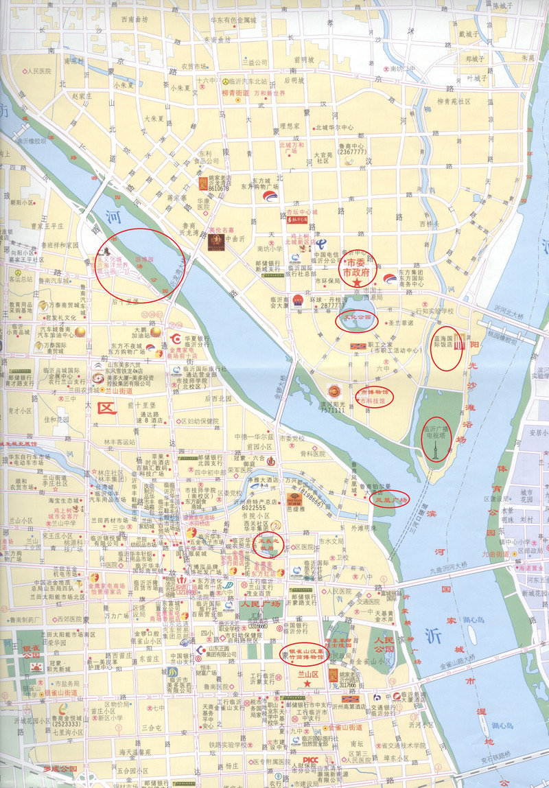 临沂市中心区地图
