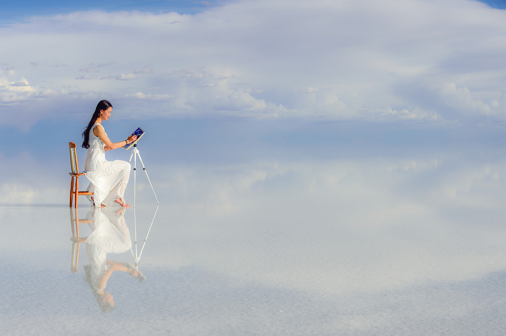 玻利维亚天空之镜图片