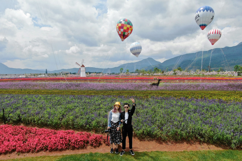 丽江 雪山花海乐园有这样一片仙境,常年鲜花盛开,畅享全时空花海殿堂