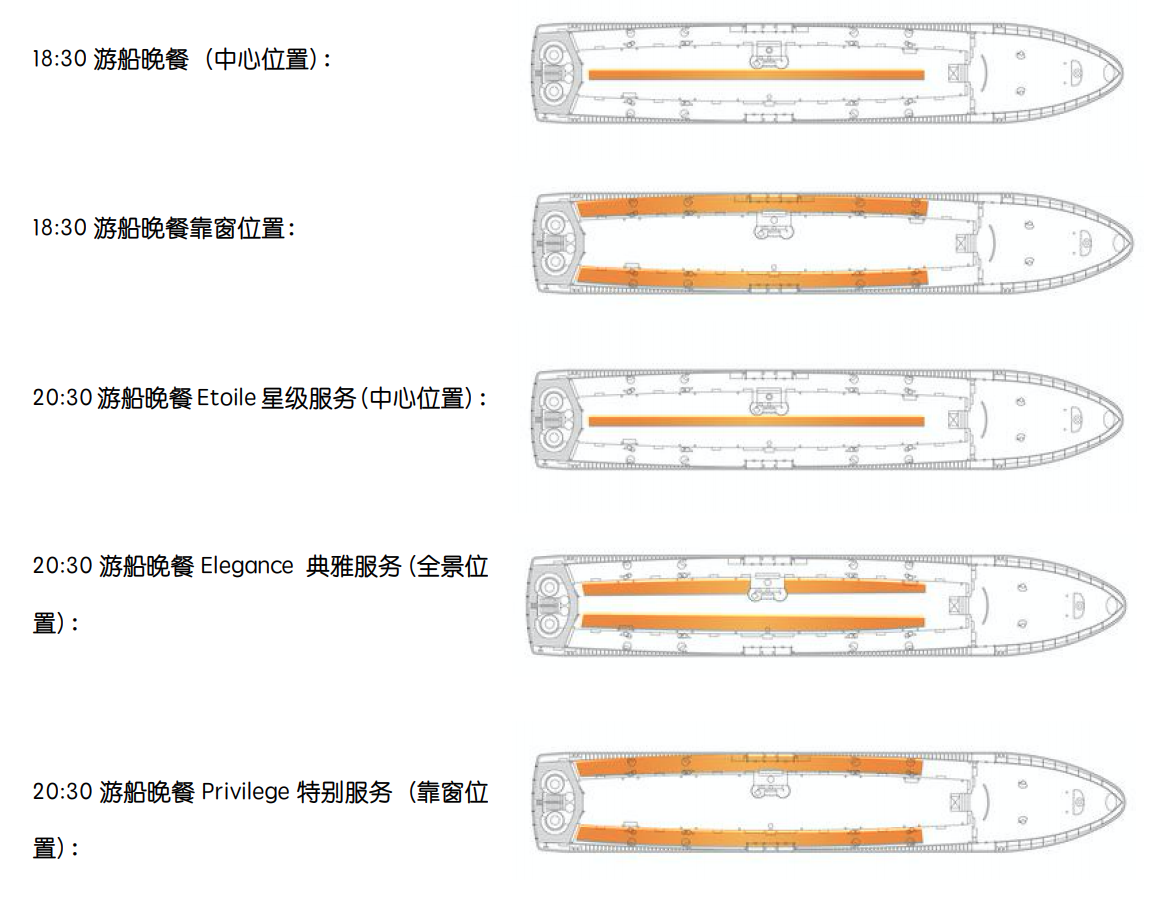 【晚餐游船座位图】