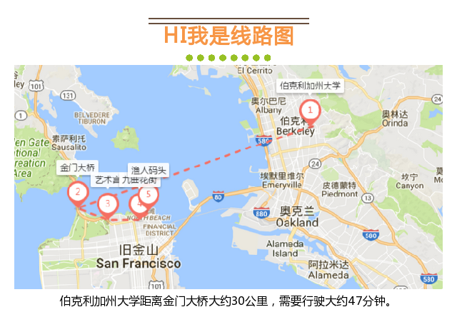 加州大学伯克利分校 金门大桥 旧金山艺术宫 九曲花街