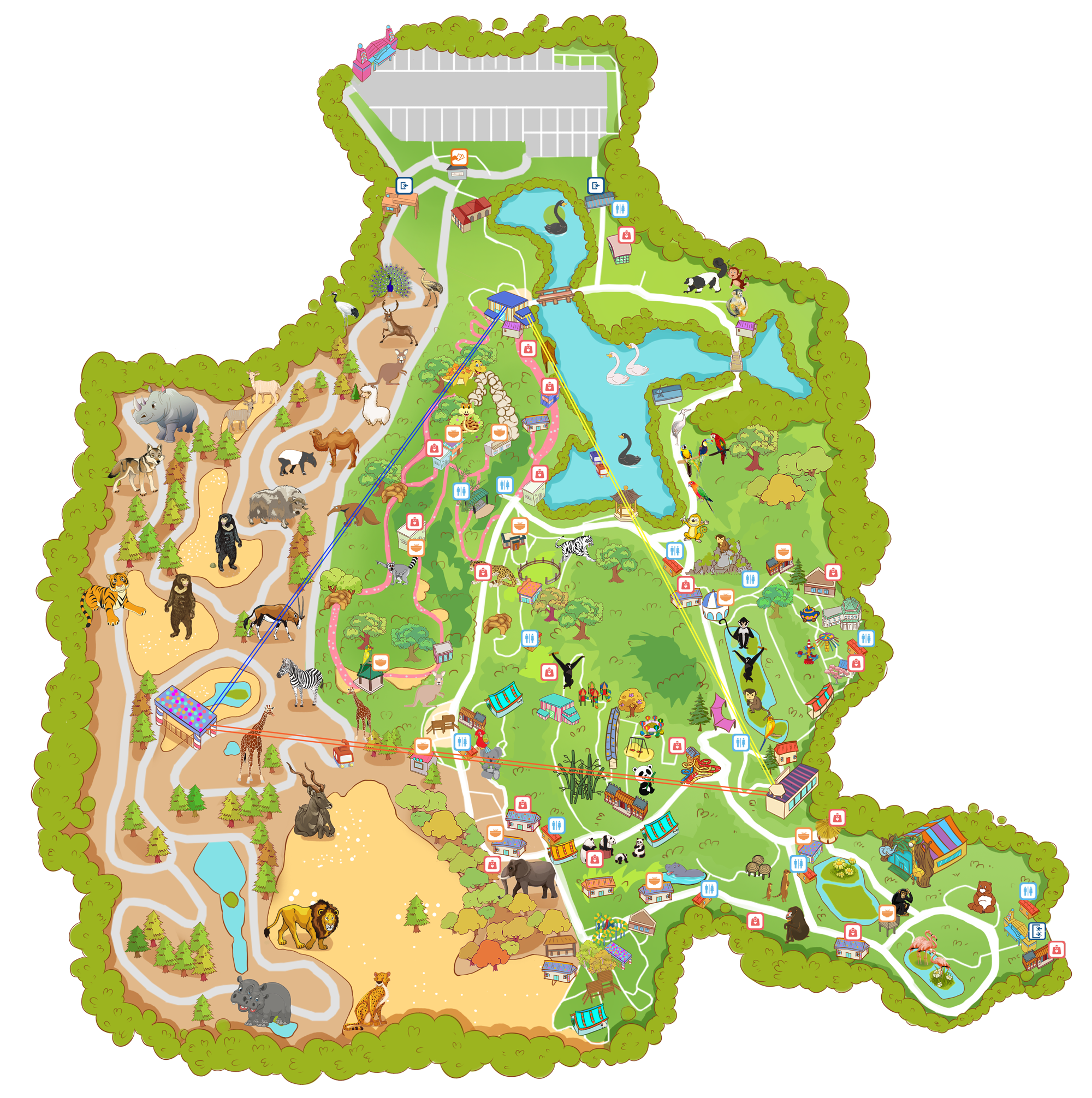 【产品特色】 ①精美手绘地图,极速展现景区全貌 ②景点清晰标注