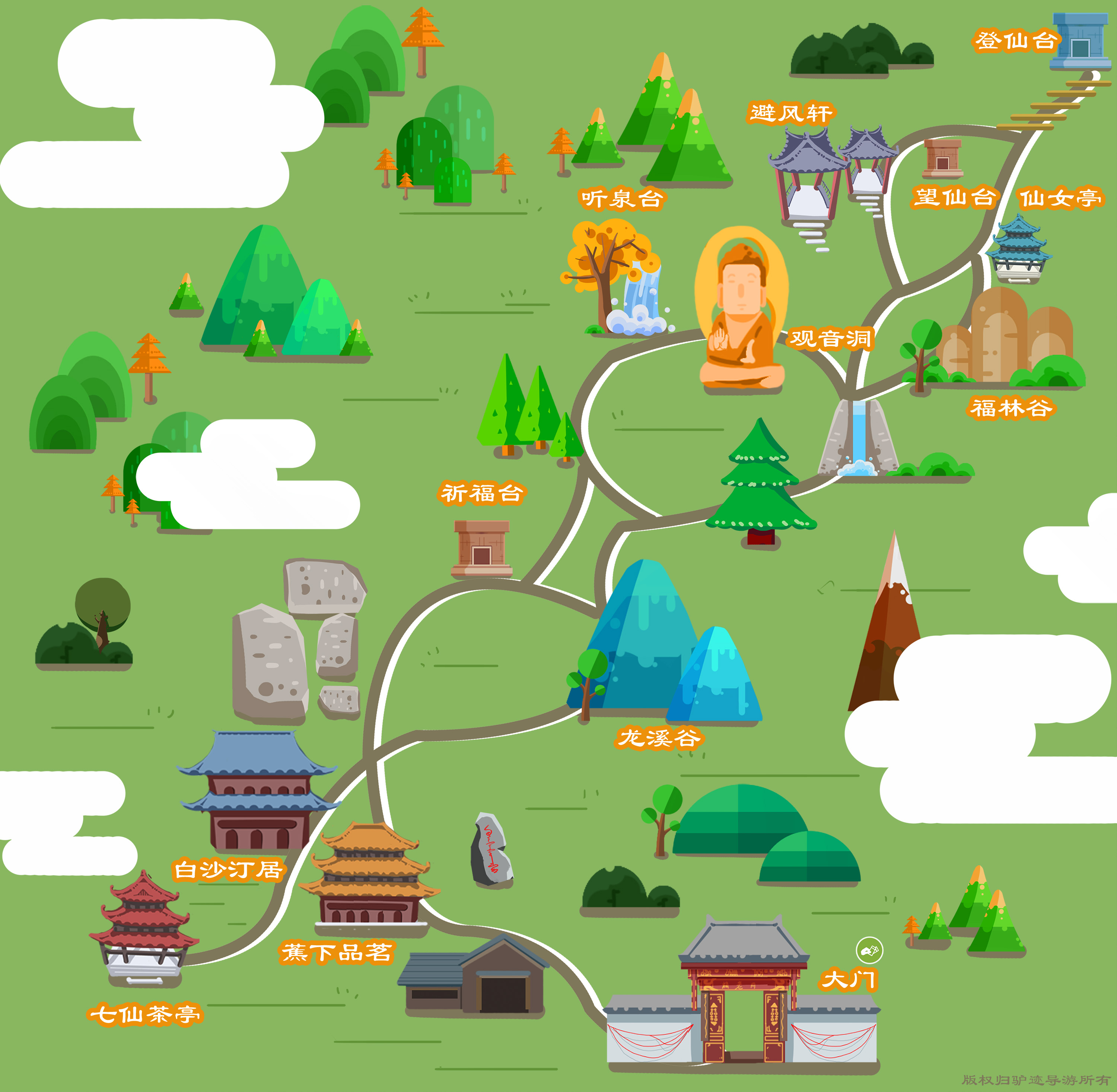 七仙岭温泉森林公园手机导游【全景地图,园内导航