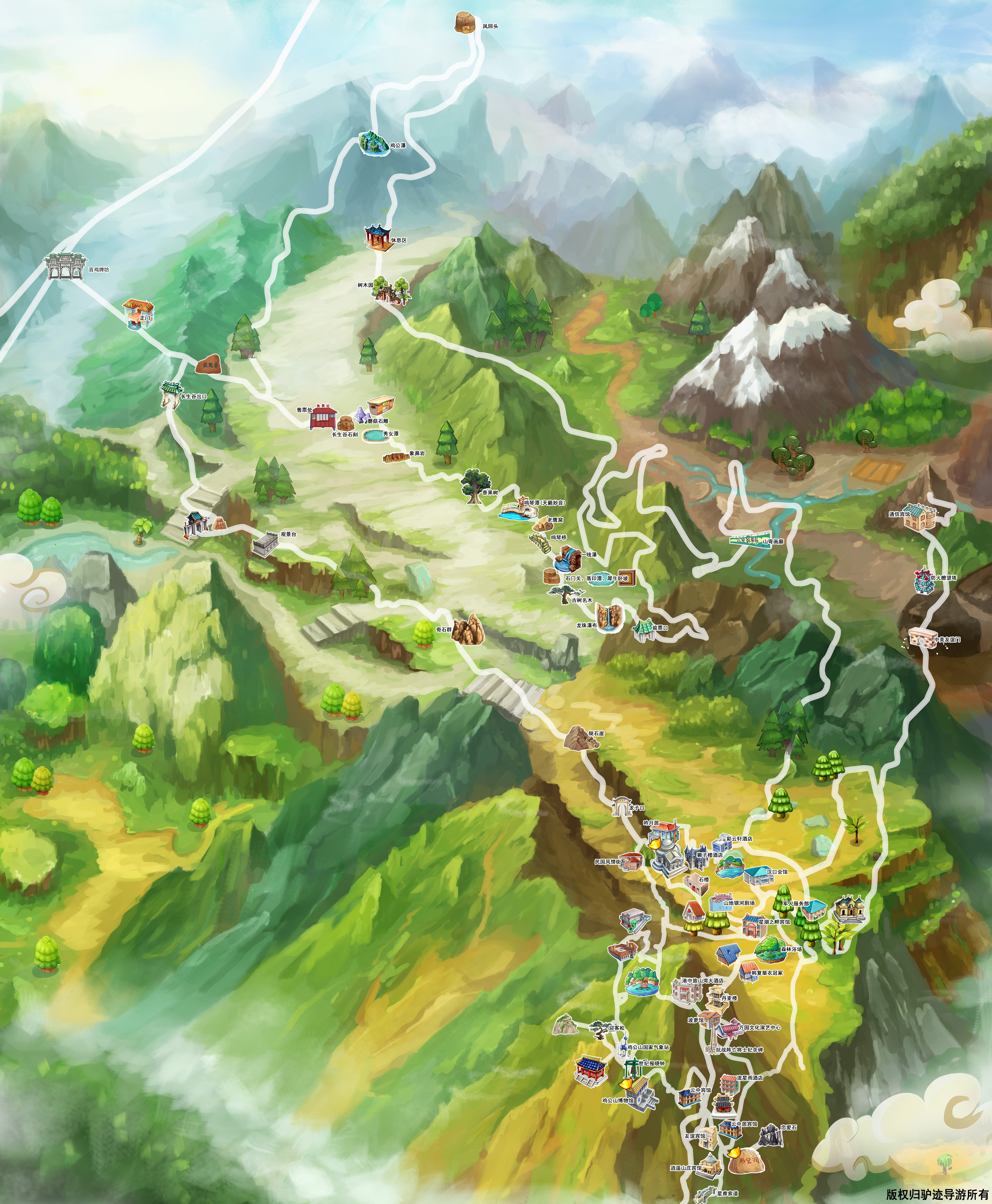 鸡公山风景区手机导游【全景地图,园内导航,线路推荐