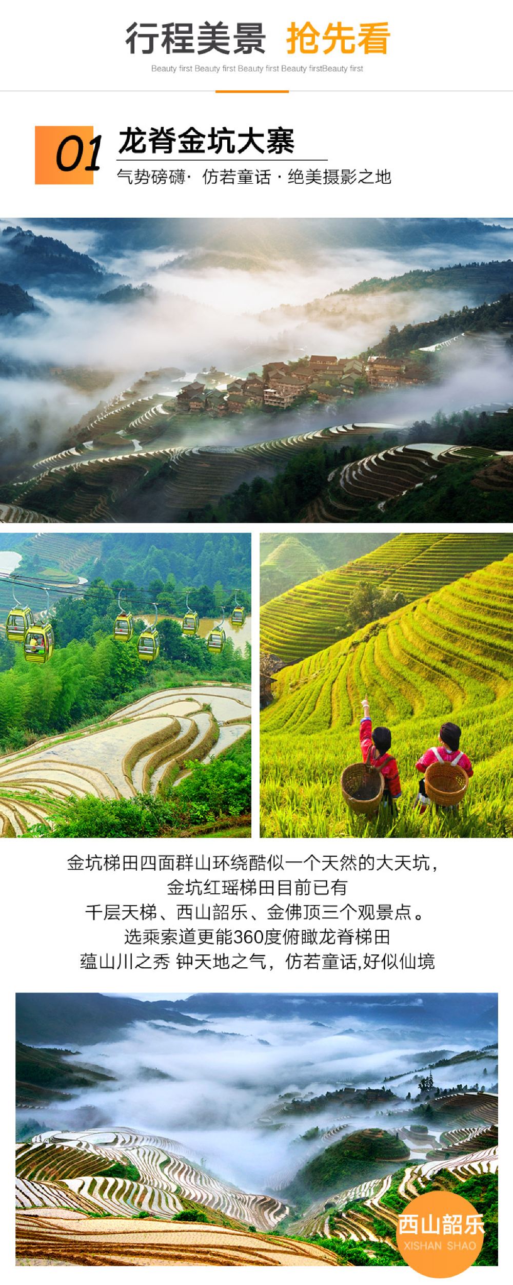 桂林龙脊梯田一日游【金坑大寨 旅游巴士/商务小团可选,赠竹筒饭】