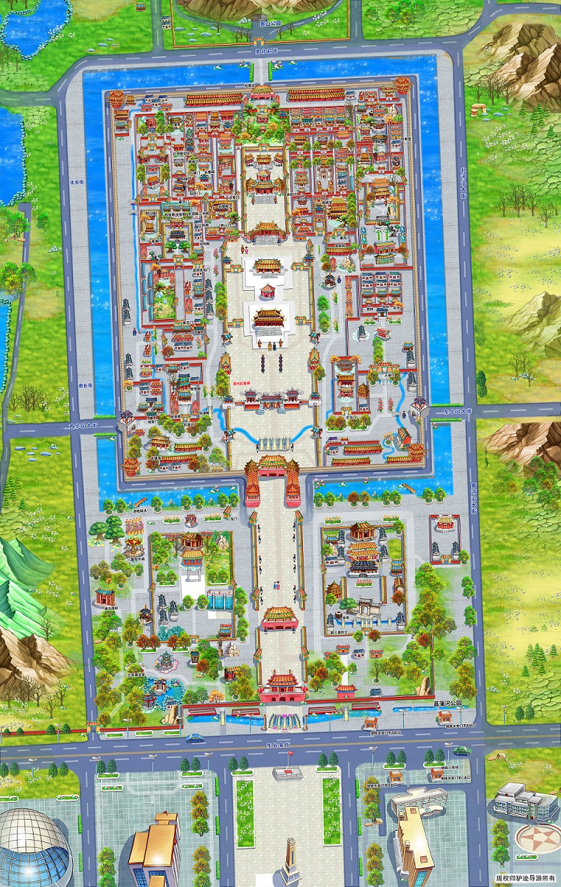 故宫博物院手绘地图
