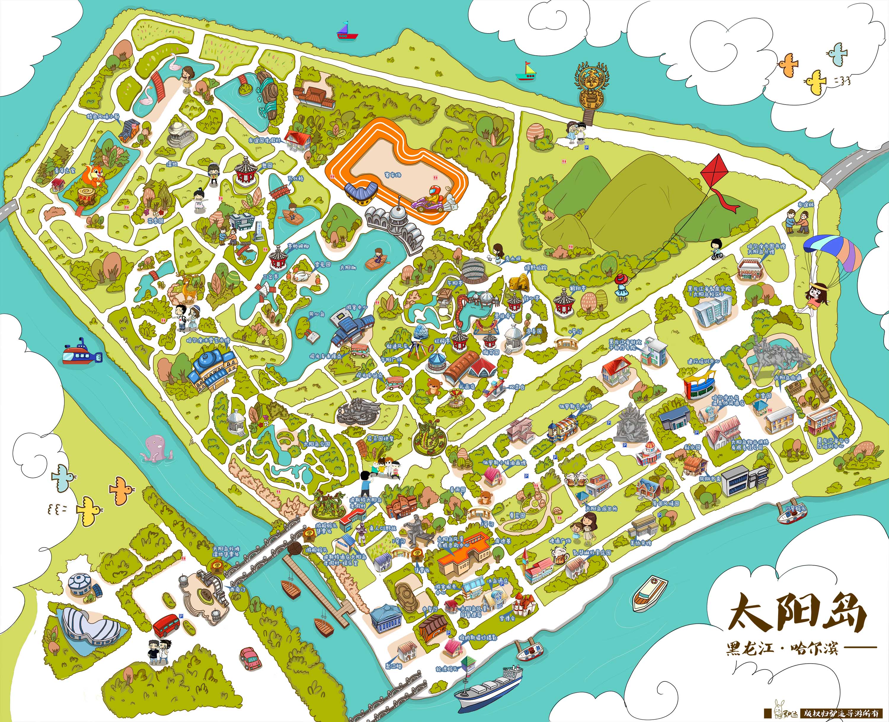 太阳岛景区手机导游【全景地图,园内导航,线路推荐,自动讲解】