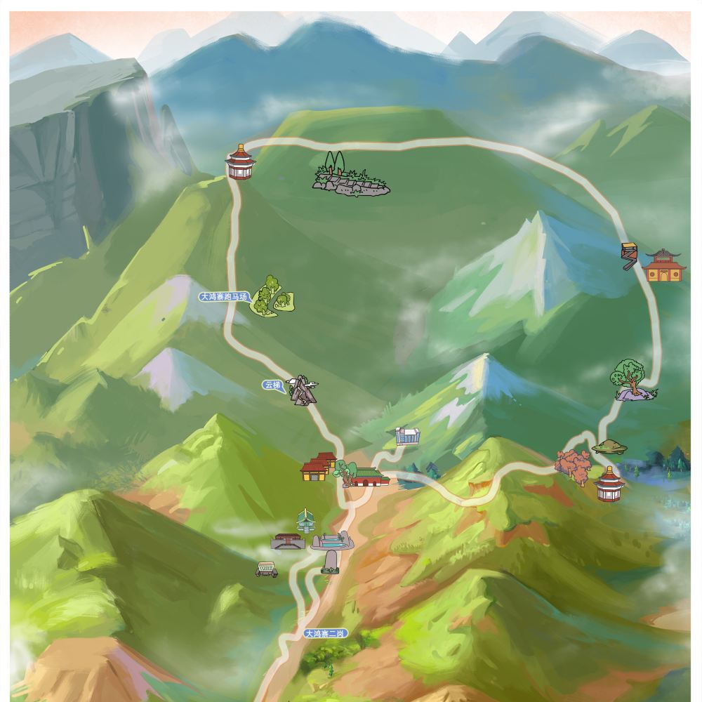 大鸿寨景区手机导游【全景地图,园内导航,线路推荐,自动讲解】
