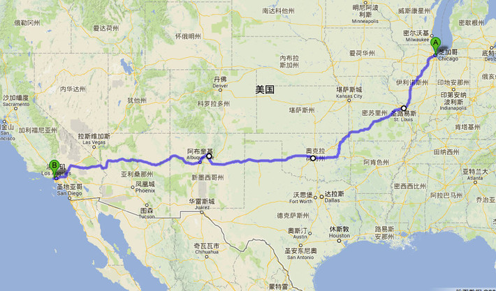               66号公路大致路线