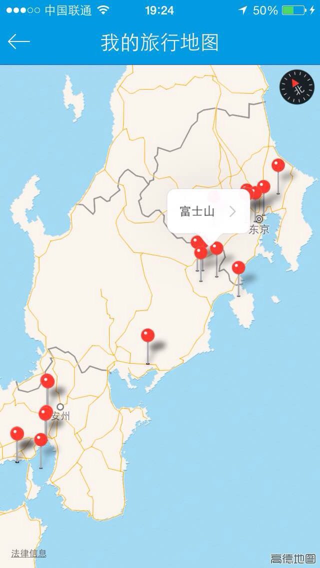 日本富士山地图全图