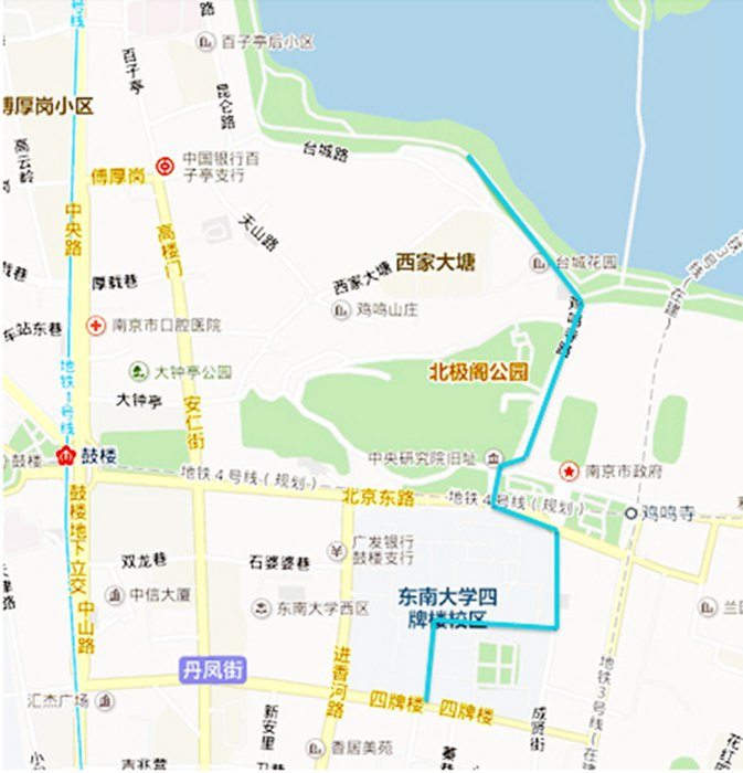 步行路线图二. 玄武湖