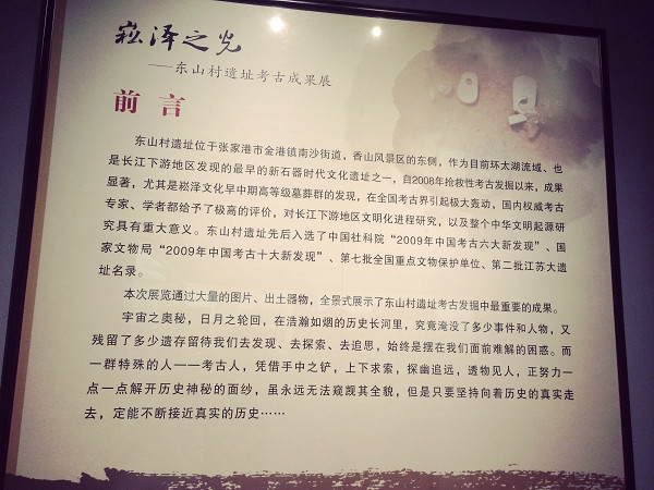 崧泽之光--东山村遗址考古成果展