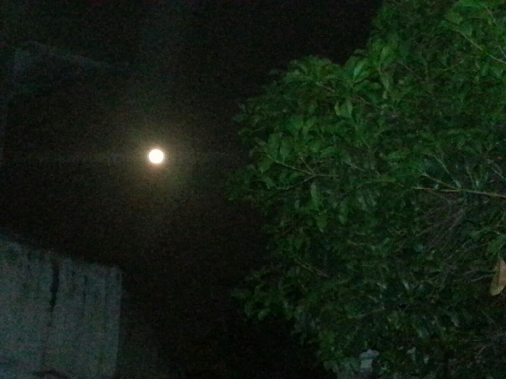  在靖江季市老家看八月十五的月亮