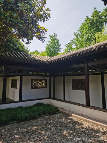 宁波园林博物馆白墙绿树宛若天开