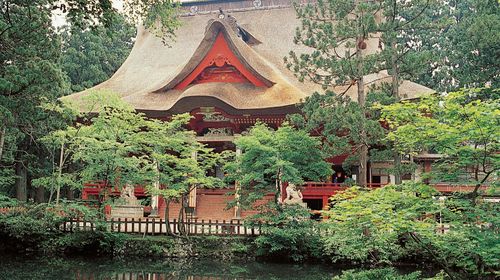 日本山形县鹤冈市 国宝羽黑山五重塔 三神合祭殿 汤殿山神社半日游 包车半日游 线路推荐 携程玩乐