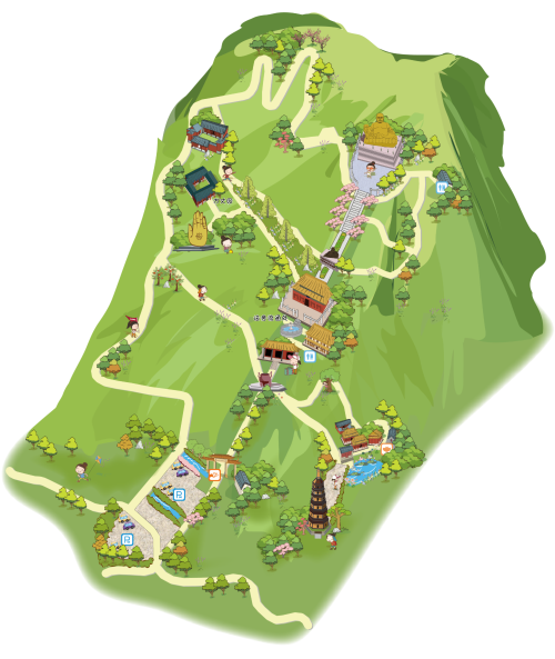 弥勒锦屏山风景区手机智能定位语音讲解全彩地图导览不含门票