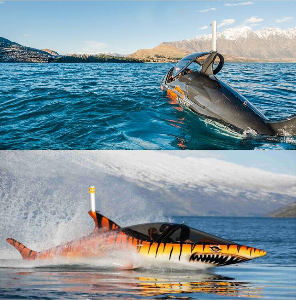 新西兰皇后镇鲨鱼快艇15分钟瓦卡蒂普湖水上急速体验