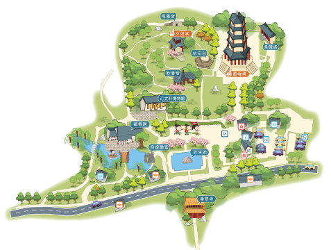 雷峰塔手机智能定位语音讲解全彩地图导览含11个讲解点不含门票