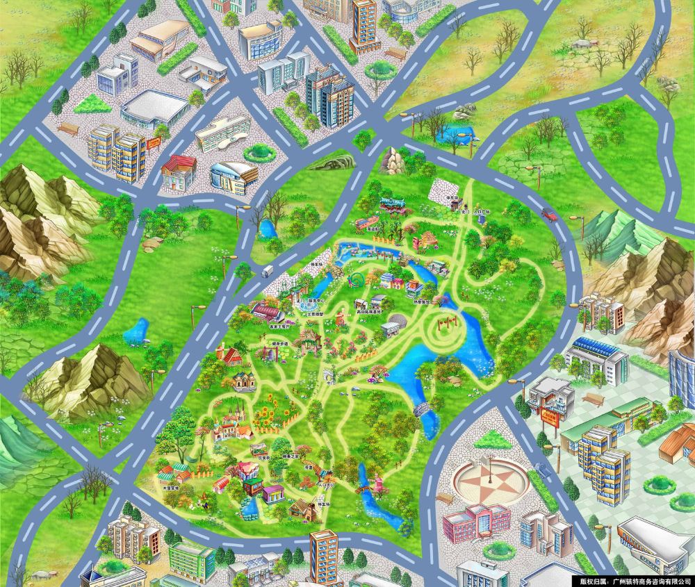 梦幻百花洲手机导游【全景地图,园内导航,线路推荐,自动讲解】