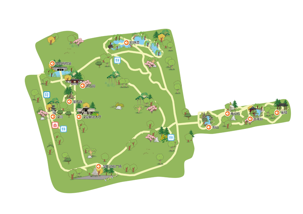 龟山汉墓手机智能定位语音讲解全彩地图导览不含门票