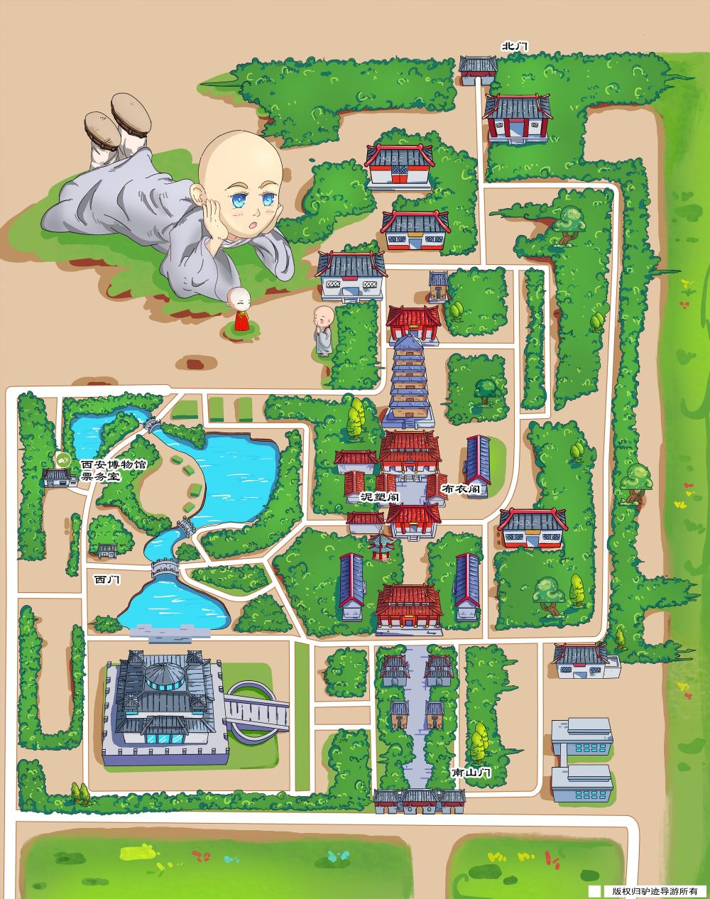 小雁塔手机导游【全景地图,园内导航,线路推荐,自动讲解】