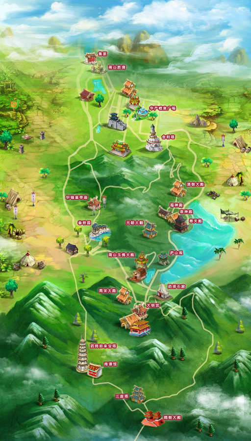 龙口南山旅游区手机导游【全景地图,园内导航,线路推荐,自动讲解】