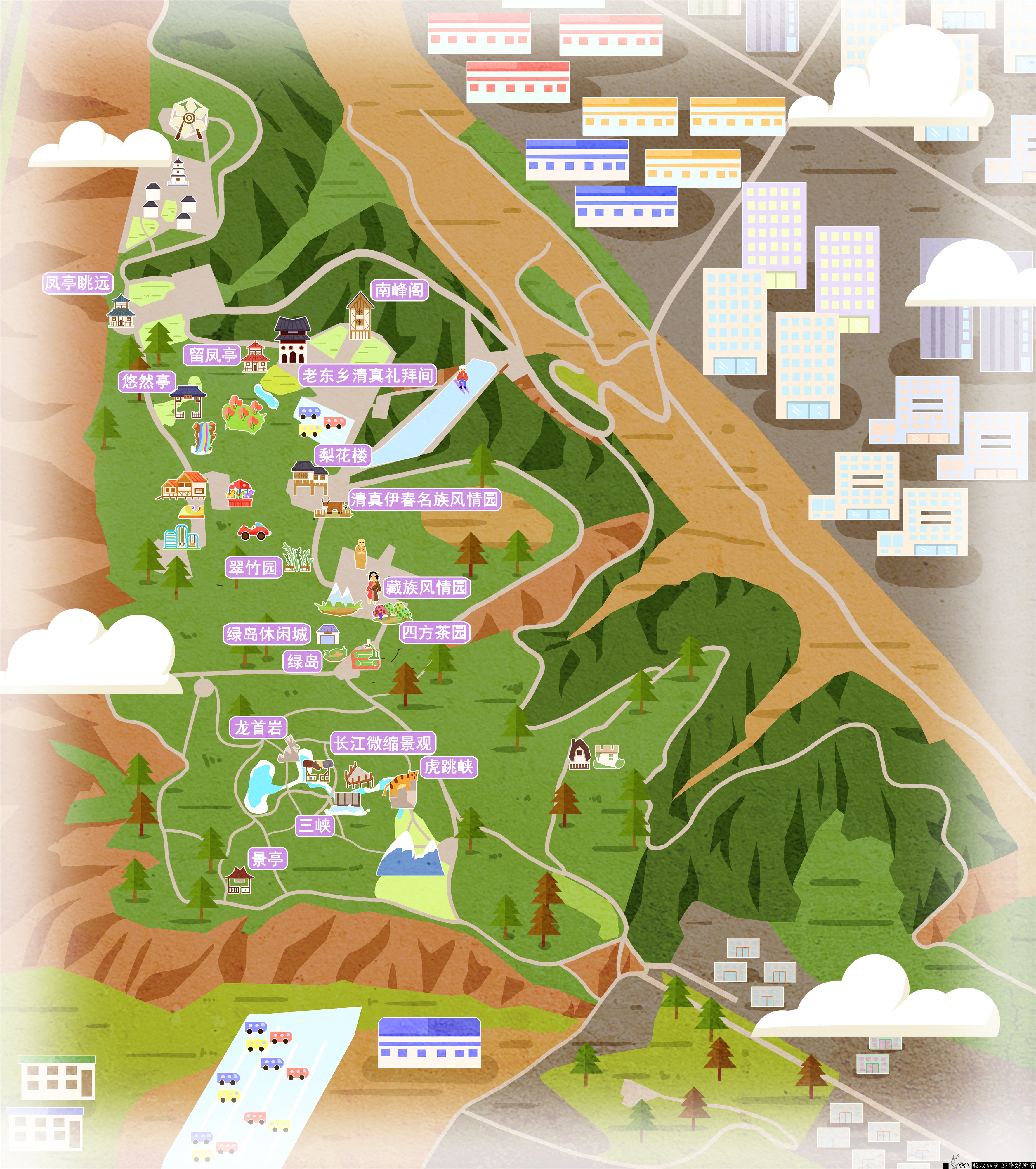 西宁南山公园手机导游【全景地图、园内导航、