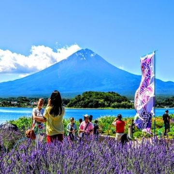 日本富士山一日游全天观光巴士品尝特色美食富士山美景