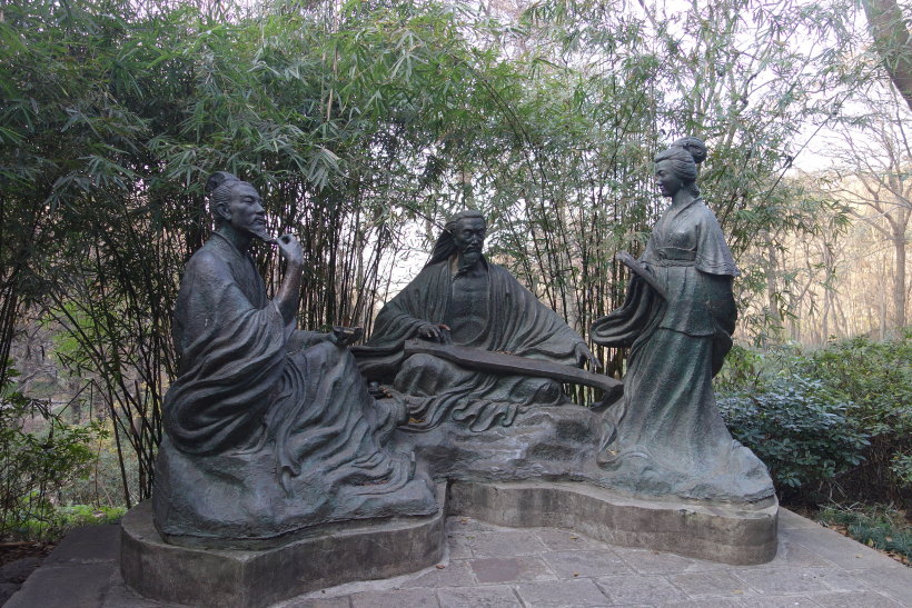 南山隐士塑像 南山