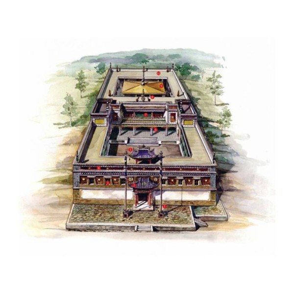 佛教寺庙平面图片