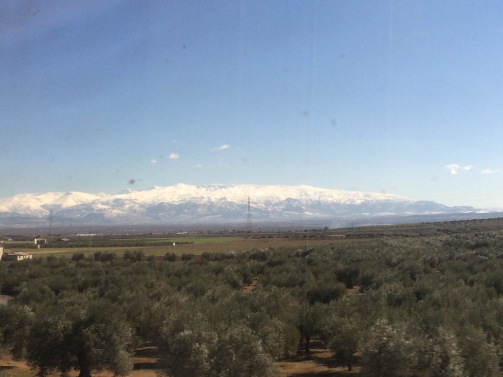 火车里拍到的雪山 去格拉纳达