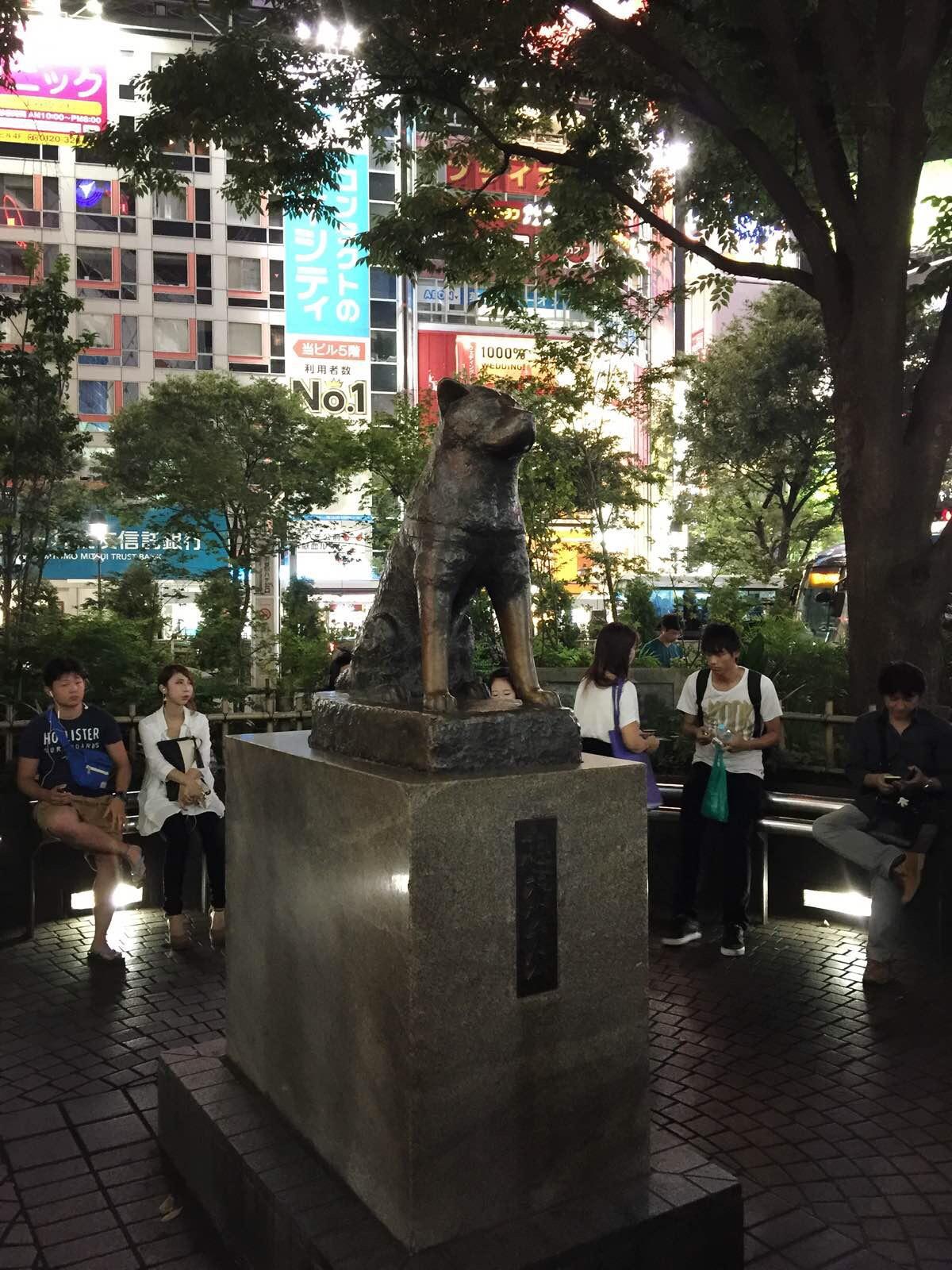 涩谷站前的忠犬八公铜像 涩谷