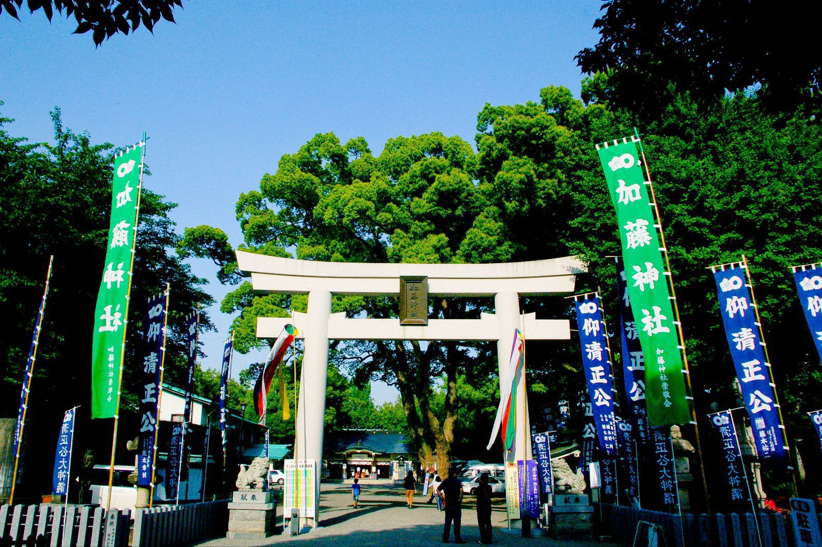 神社門前的鳥居 加藤神社