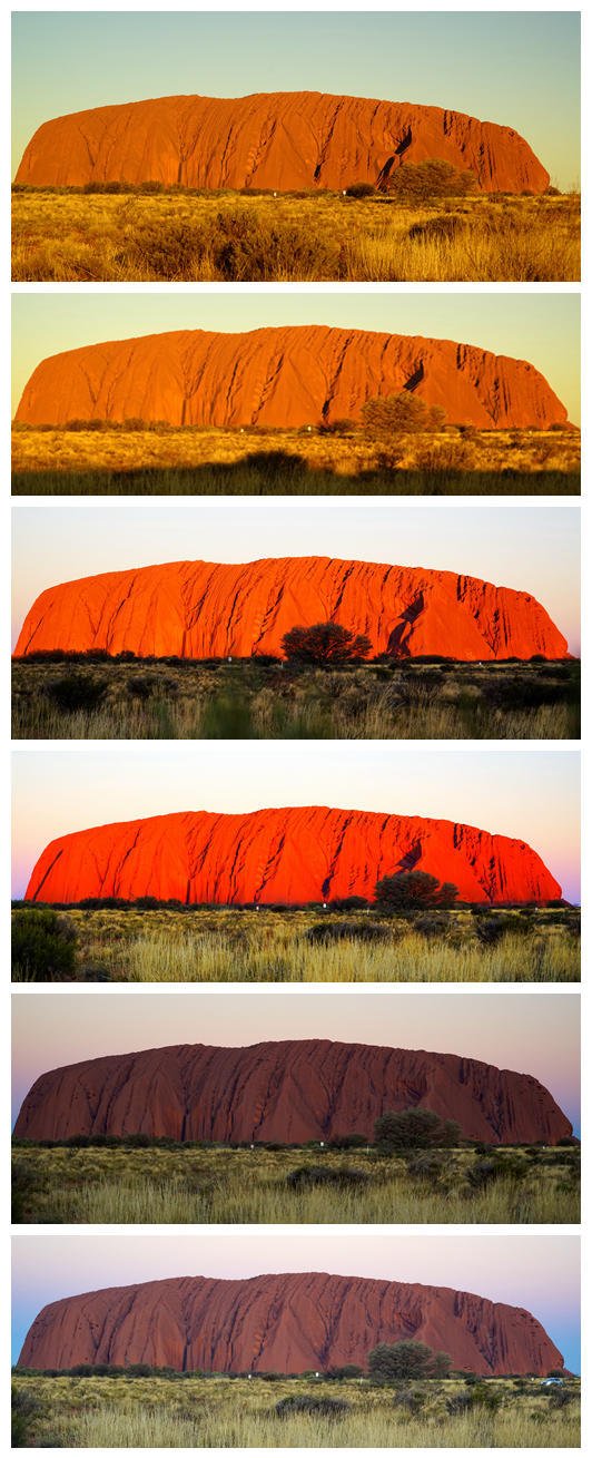 a day in life the of uluru sunset 艾尔斯巨石