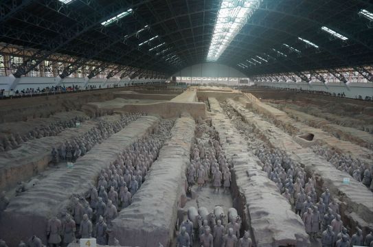 一号坑,亲眼见到,还是被狠狠的震撼了 兵马俑