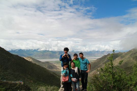 半山腰,山南五人的合影,可惜分别的都太快了 青朴修行地