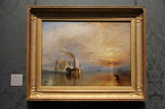 英国画家特纳,他就喜欢画船,不过是宁静的或是海战