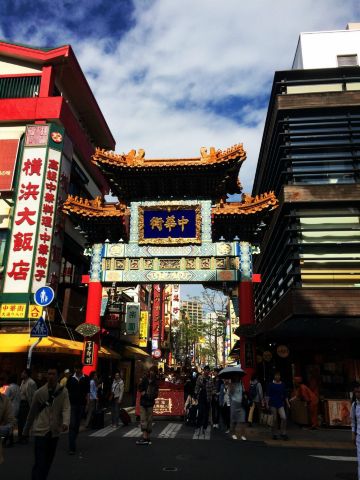 最常出现的拍摄角度,经典的中华街场景 横滨中华街